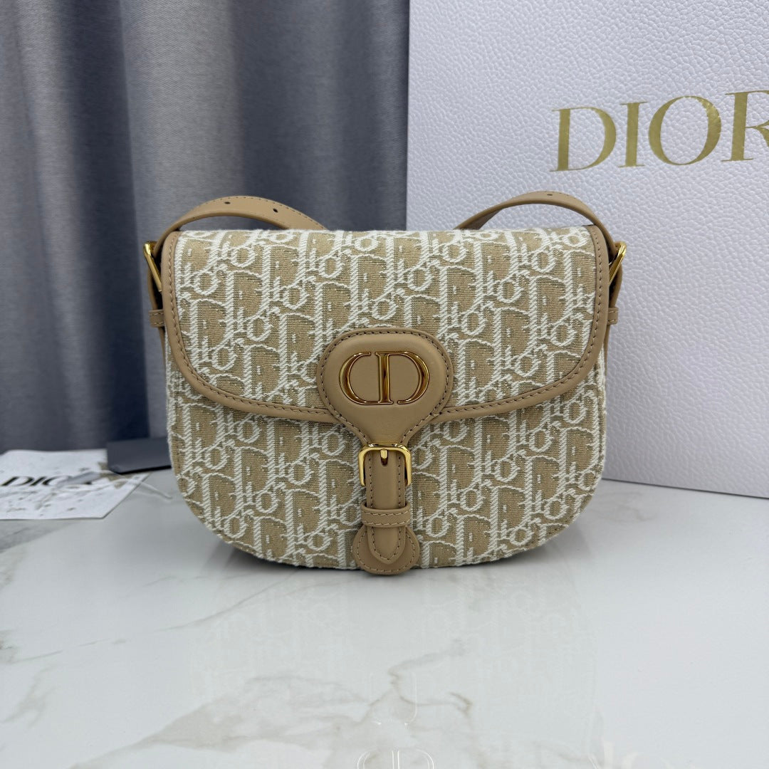 Dior 2026 Bobby Bag 22cm Multicolors Fabric and Grained Calfskin