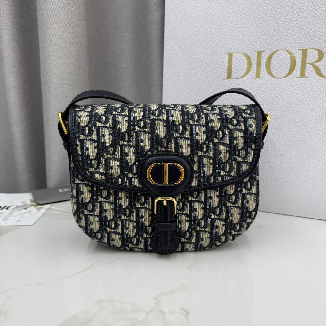Dior 2026 Bobby Bag 22cm Multicolors Fabric and Grained Calfskin