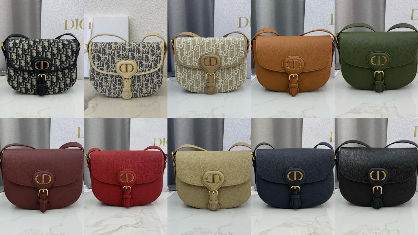 Dior 2026 Bobby Bag 22cm Multicolors Fabric and Grained Calfskin