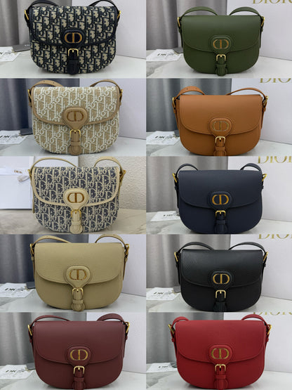Dior 2026 Bobby Bag 22cm Multicolors Fabric and Grained Calfskin