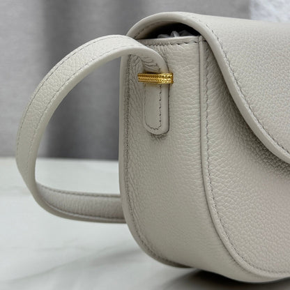 Dior 2026 Médaillon Flap Bag Rock Grey Grained Calfskin