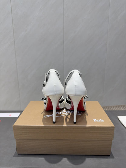CL 26SS High Heel Pump 100 White Patent Leather 613870