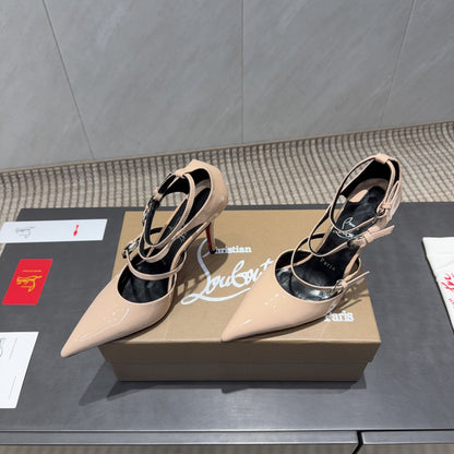 CL 26SS High Heel Pump 100 Beige Patent Leather 613872