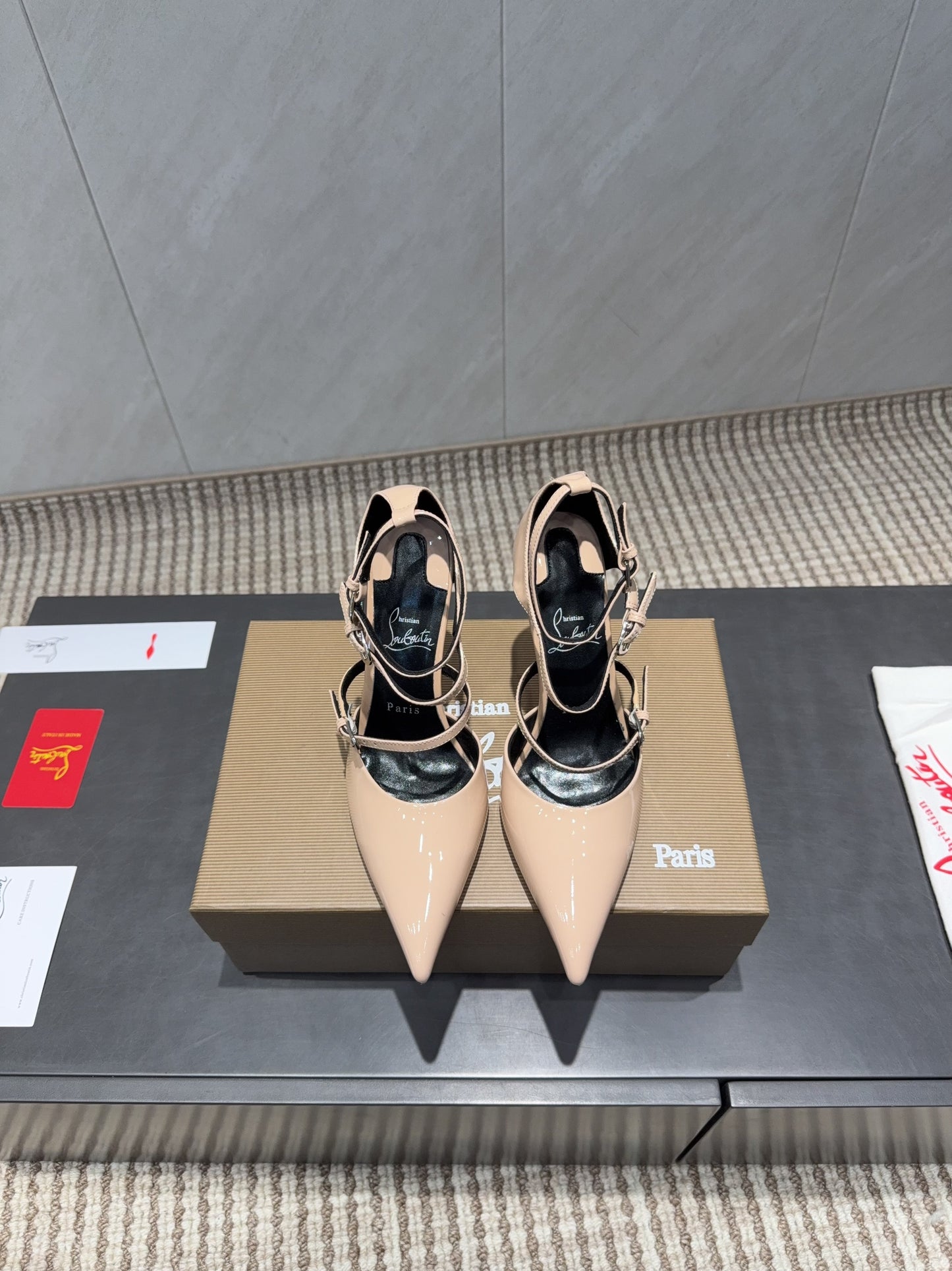 CL 26SS High Heel Pump 100 Beige Patent Leather 613872
