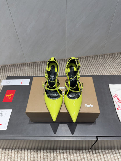 CL 26SS High Heel Pump 100 Neon Yellow Patent Leather 613874