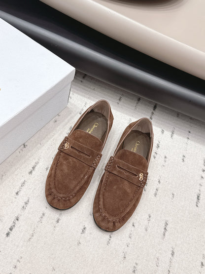 CD 26A Loafers Black Suede Leather