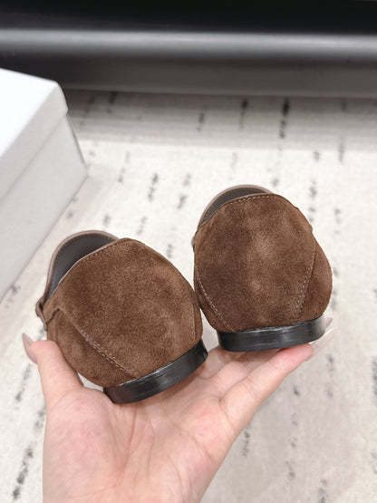 CD 26A Loafers Black Suede Leather