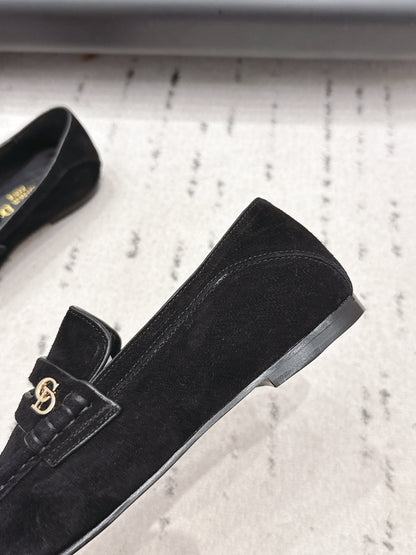 CD 26A Loafers Black Suede Leather