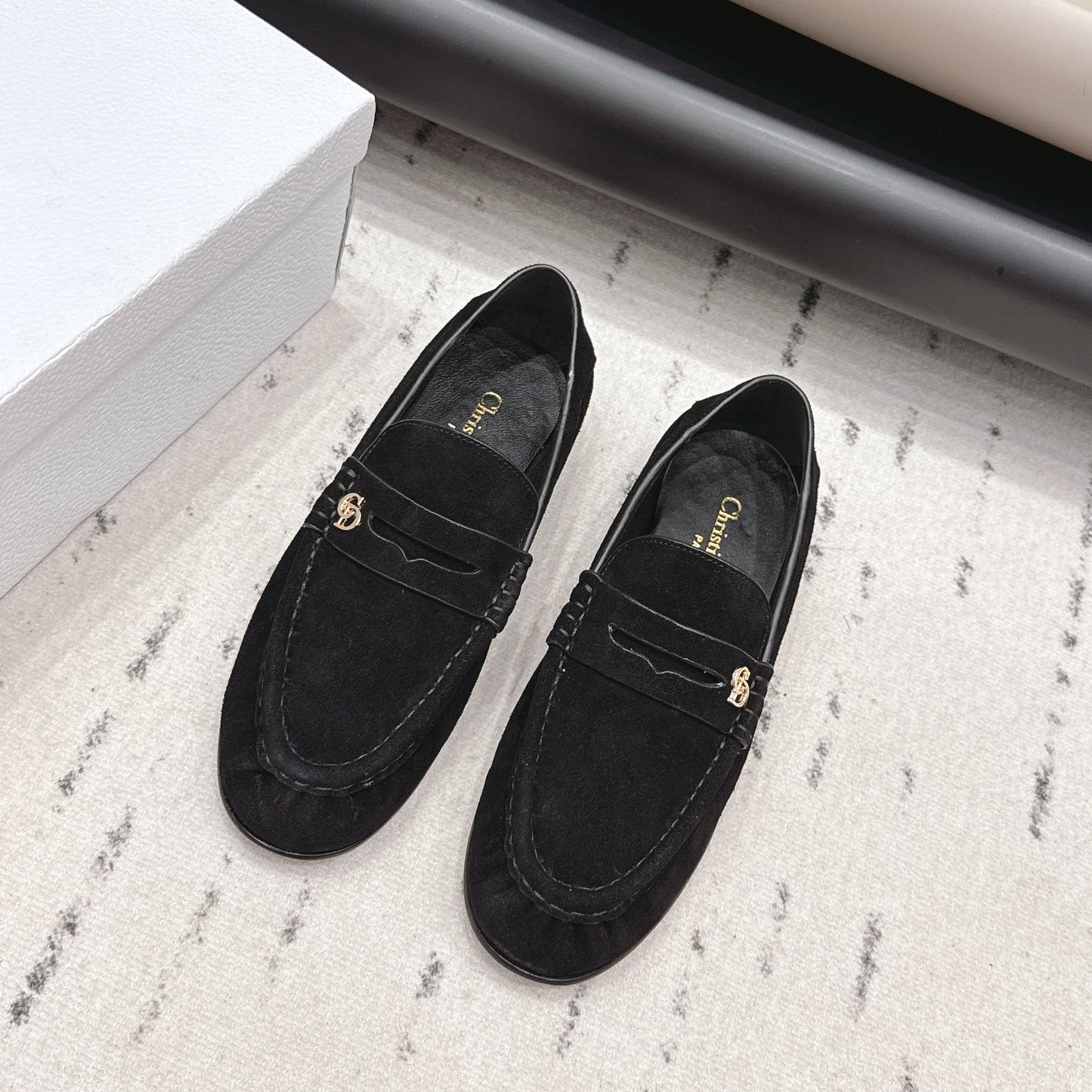 CD 26A Loafers Black Suede Leather