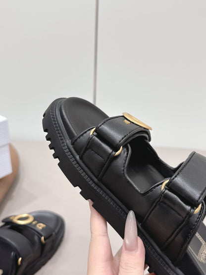 CD 26A Sandal Sheepskin Gold Buckle