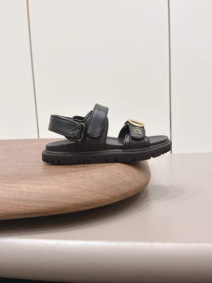 CD 26A Platform Sandal Sheepskin Gold Buckle