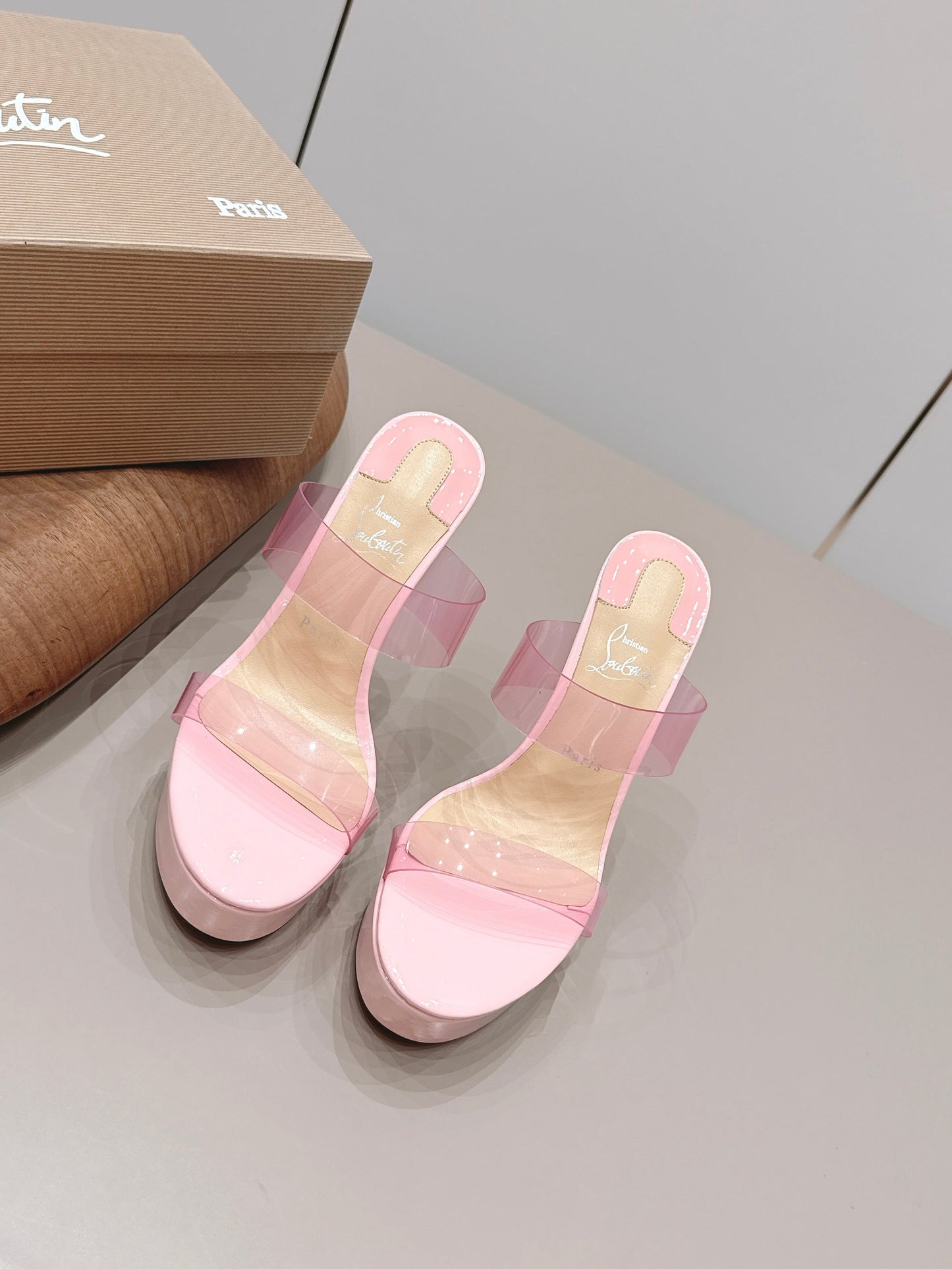 Christian Louboutin 2026 Just Nothing Alta Sandal 140mm PVC And Patent Leather 875845