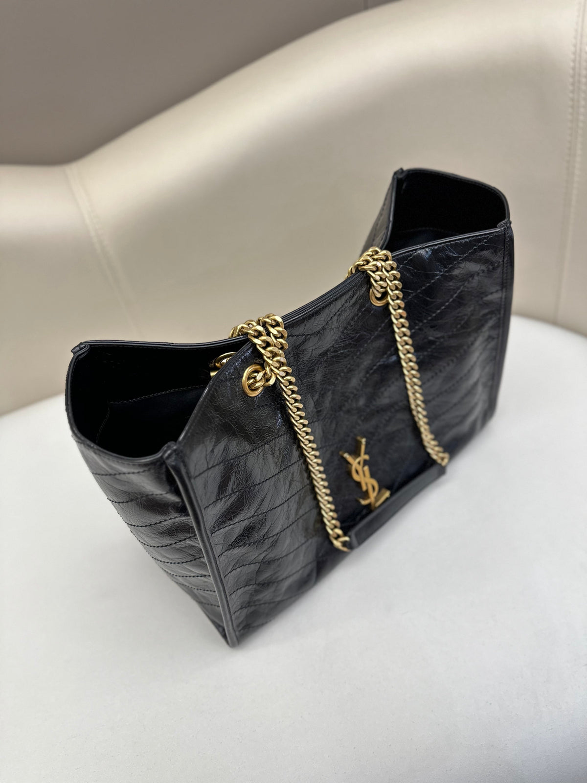 Niki Shopping Bag 33cm Black Vintage Calfskin GHW