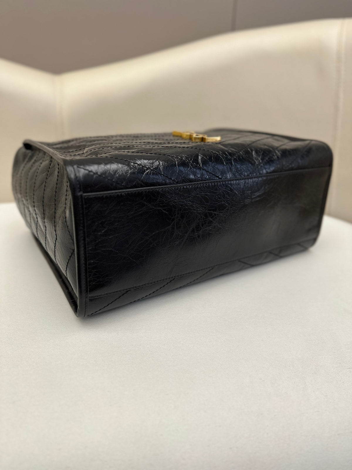 Niki Shopping Bag 33cm Black Vintage Calfskin GHW