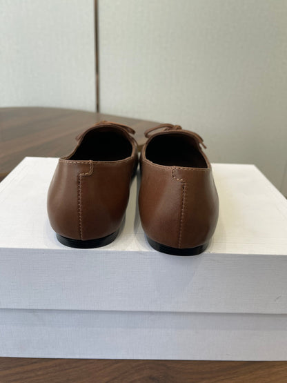 Celine 26 Loafers Brown Sheepskin 624694