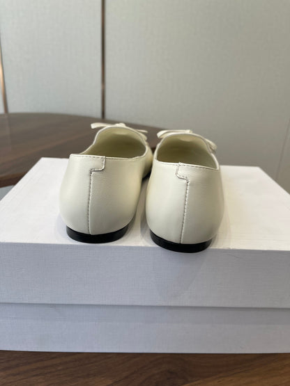 Celine 26 Loafers White Sheepskin 624696