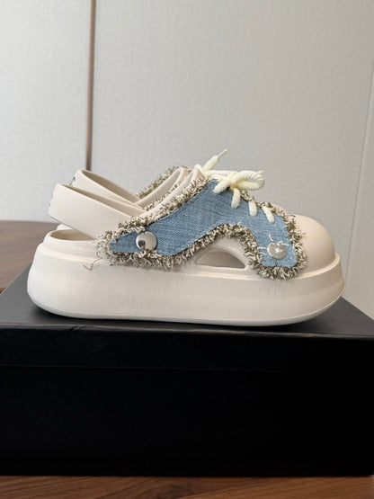 Chanel 2026 Platform Sandals Original Rubber Tweed 833954