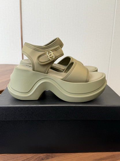 Chanel 2026 Platform Sandals Lambskin 833986