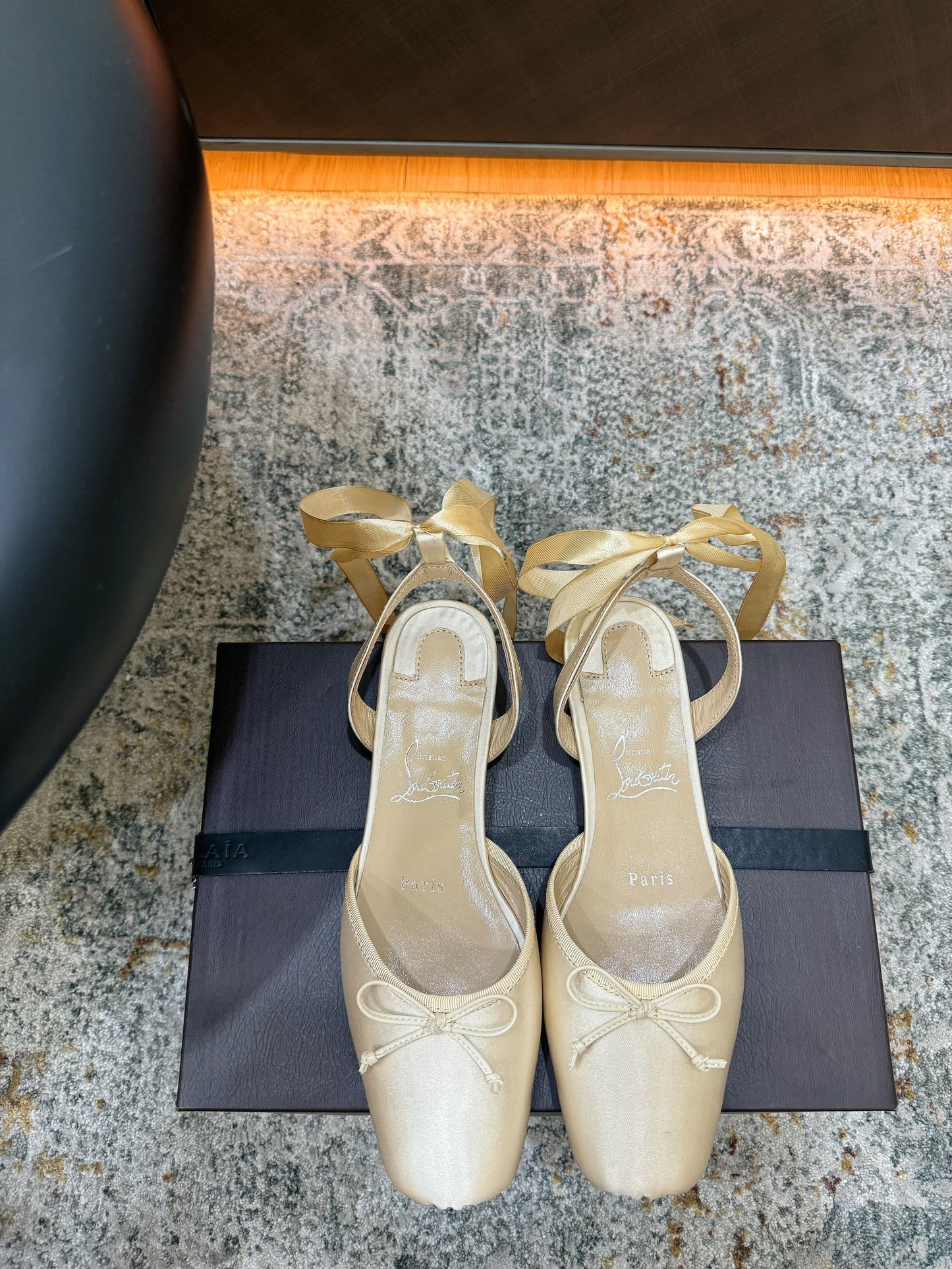 Christian Louboutin 2026 Ballet Flat 20mm Silk Leather 827594