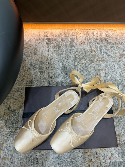 Christian Louboutin 2026 Ballet Flat 20mm Silk Leather 827594