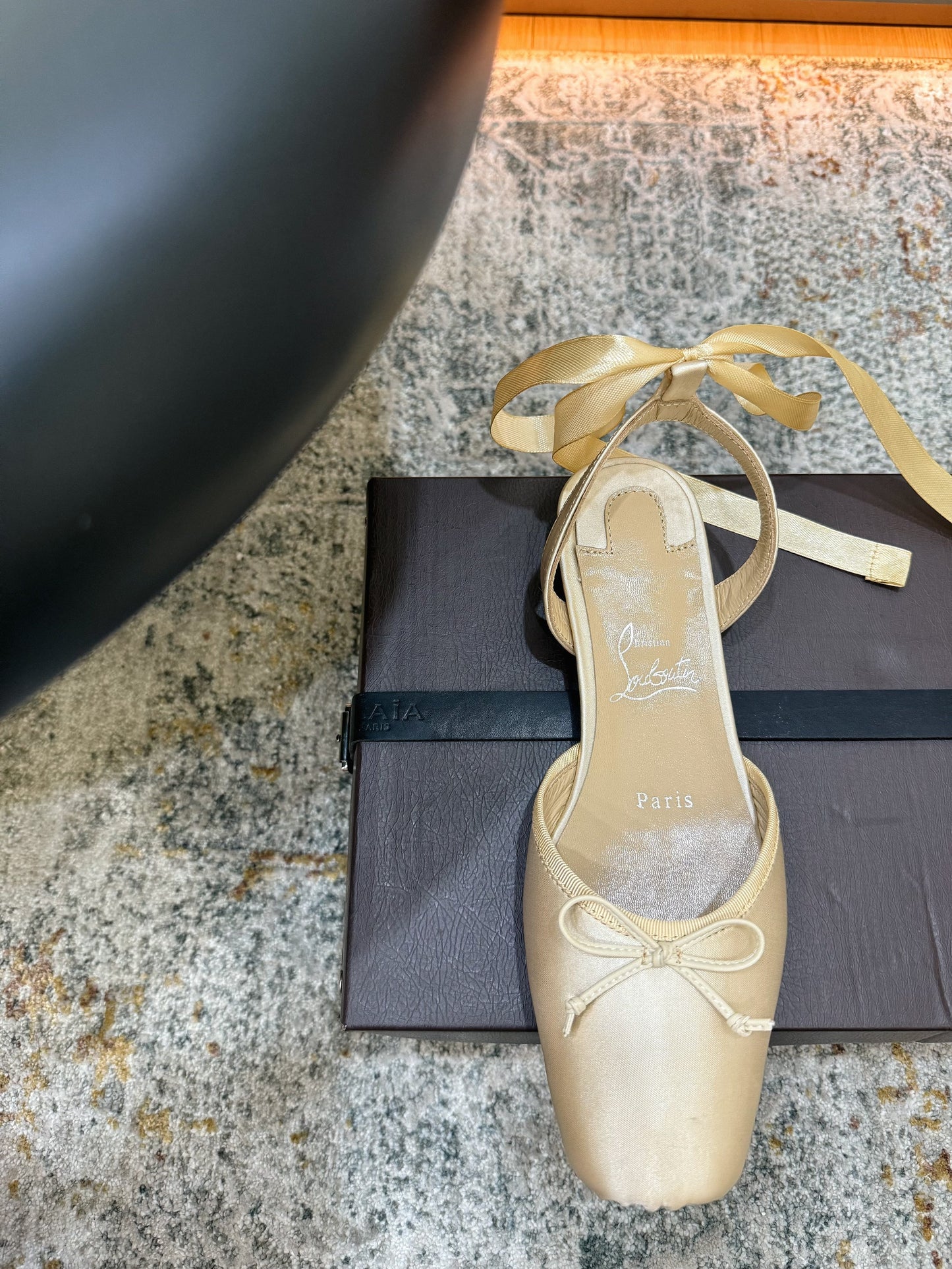 Christian Louboutin 2026 Ballet Flat 20mm Silk Leather 827594