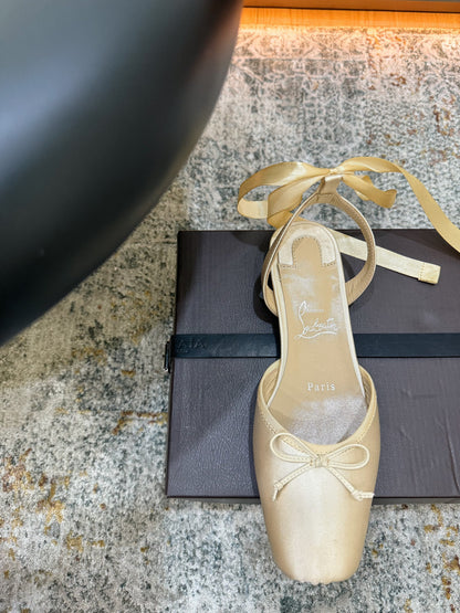 Christian Louboutin 2026 Ballet Flat 20mm Silk Leather 827594
