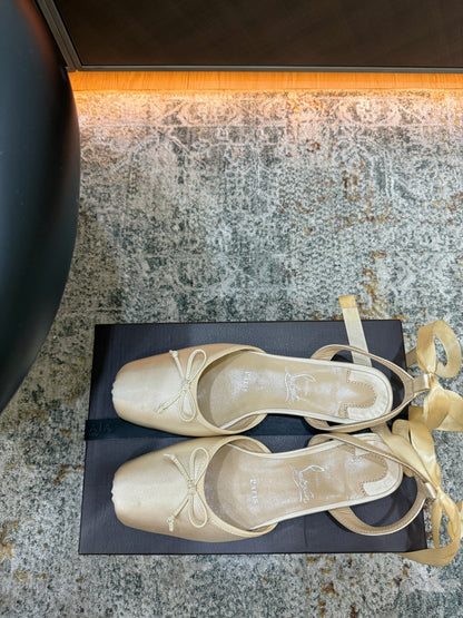 Christian Louboutin 2026 Ballet Flat 20mm Silk Leather 827594