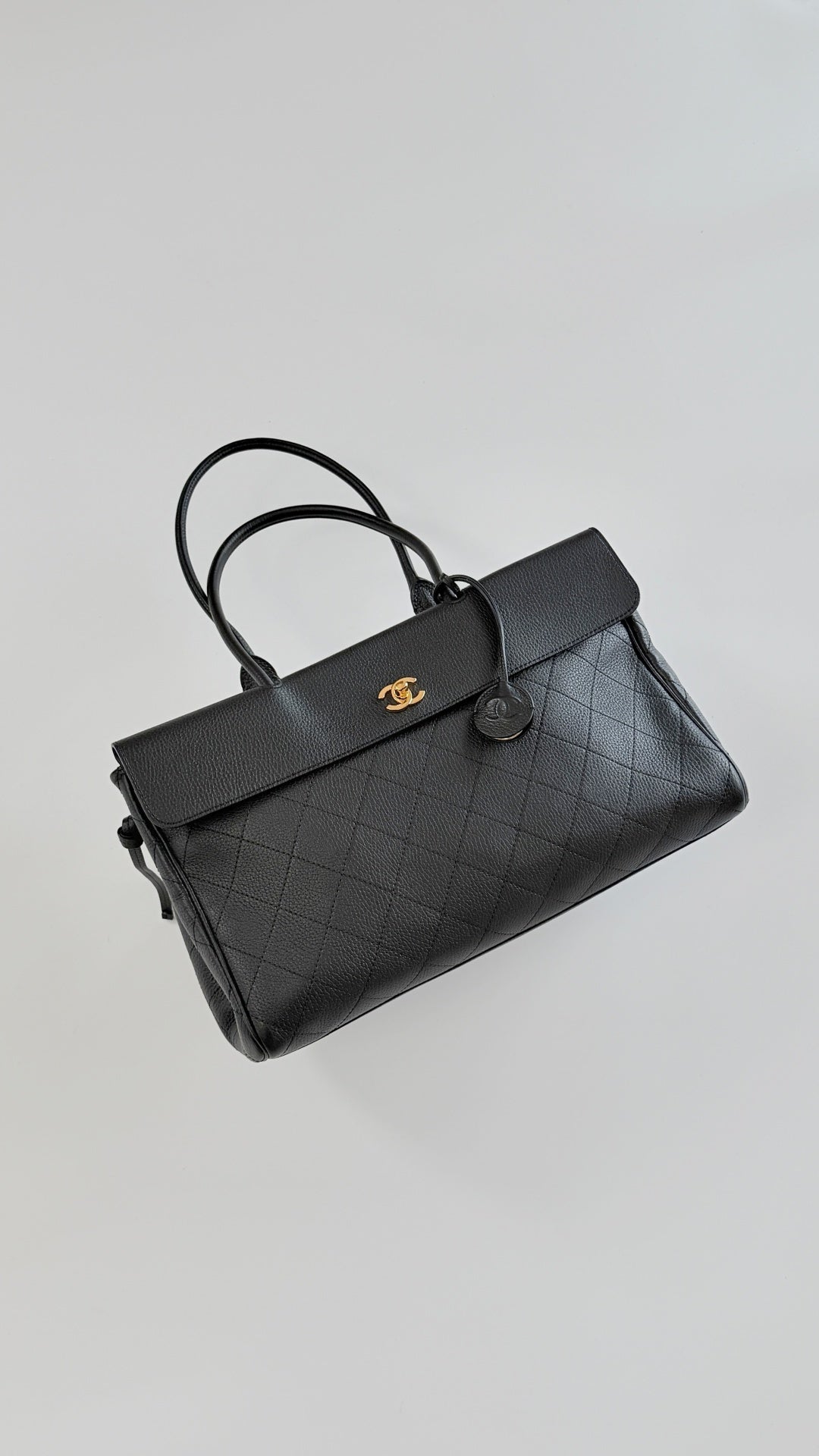 Chanel 2026 Large Shopping Bag 38cm Black Leather