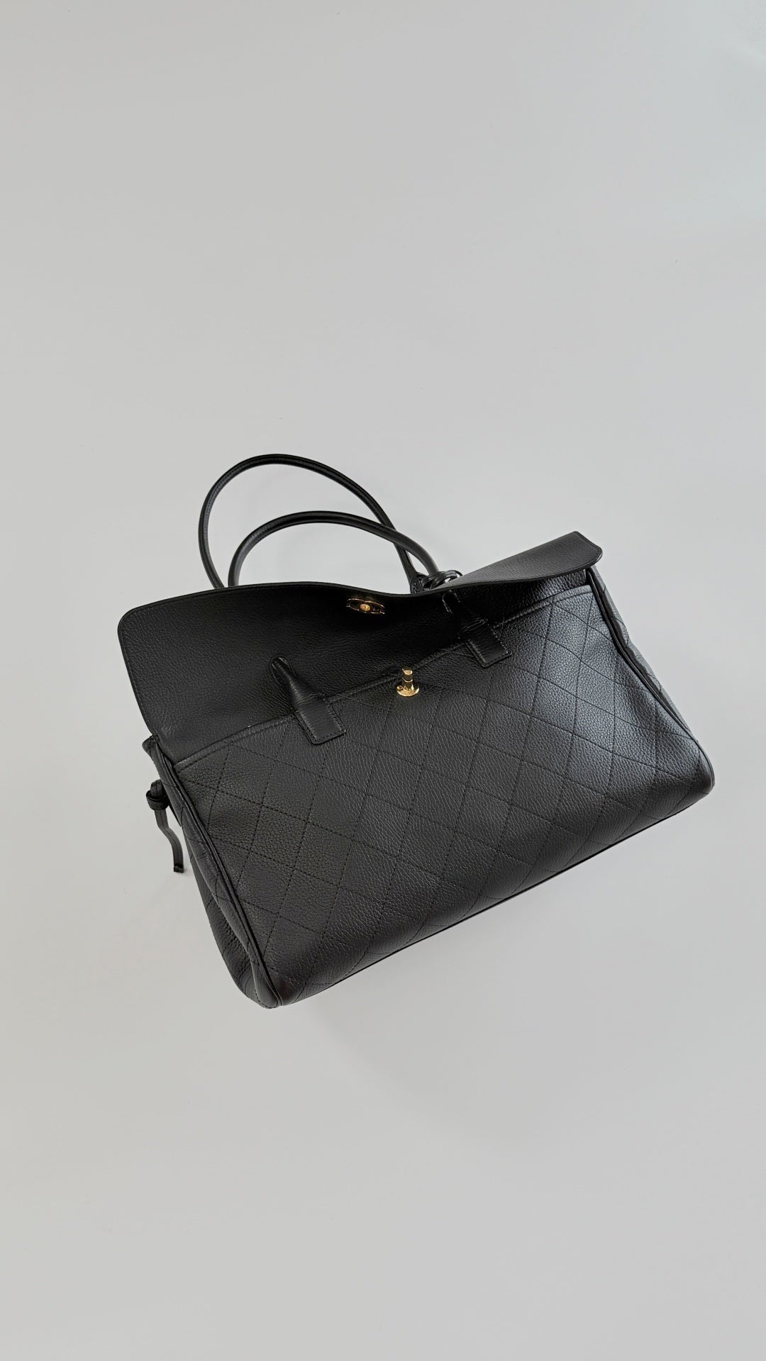 Chanel 2026 Shopping Bag 38cm Black Calfskin