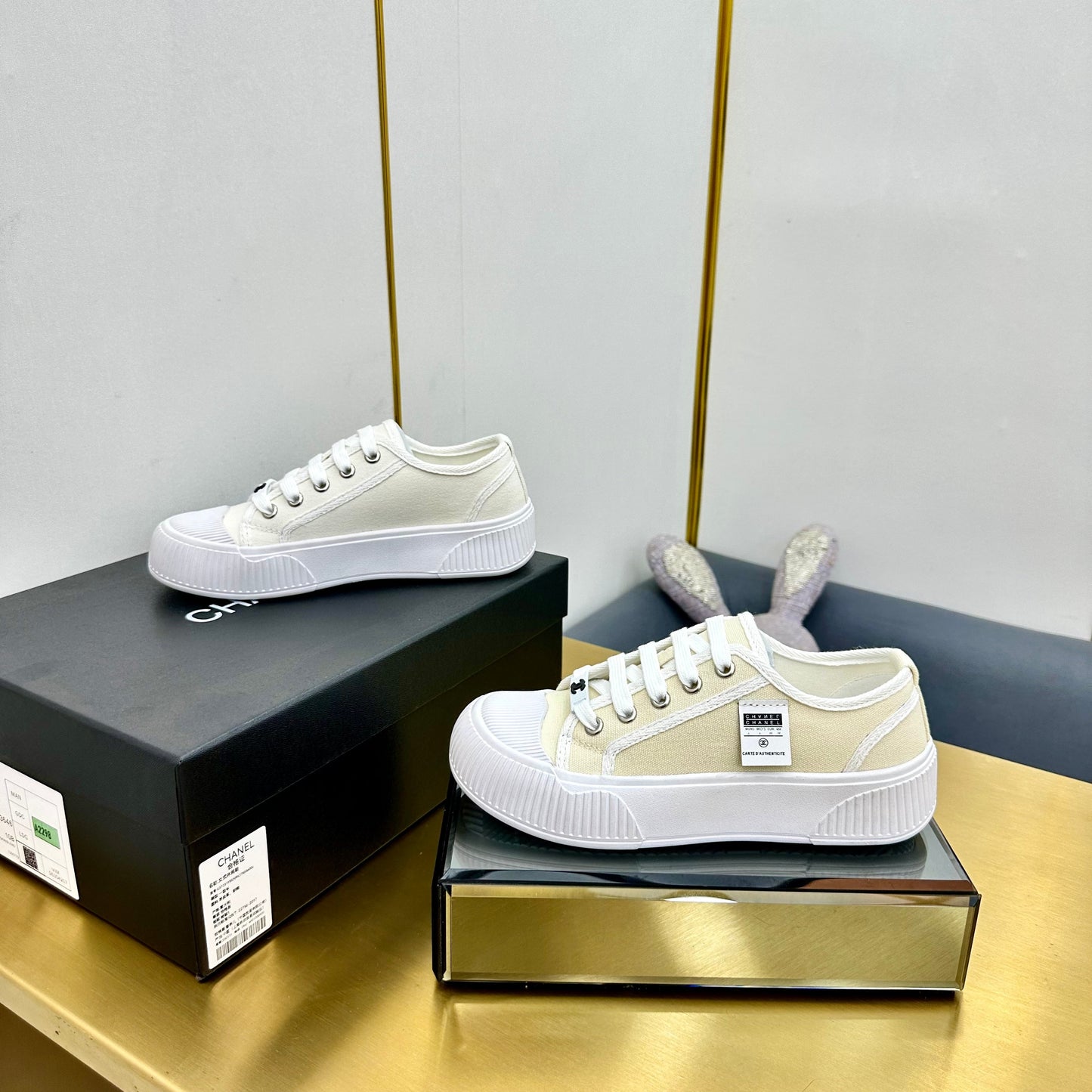 Chanel 2026 Casual Sneakers Waterproof Fabric Sheepskin 832622