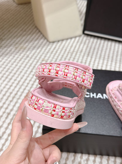 CC 26s Sandals Leather Raffia