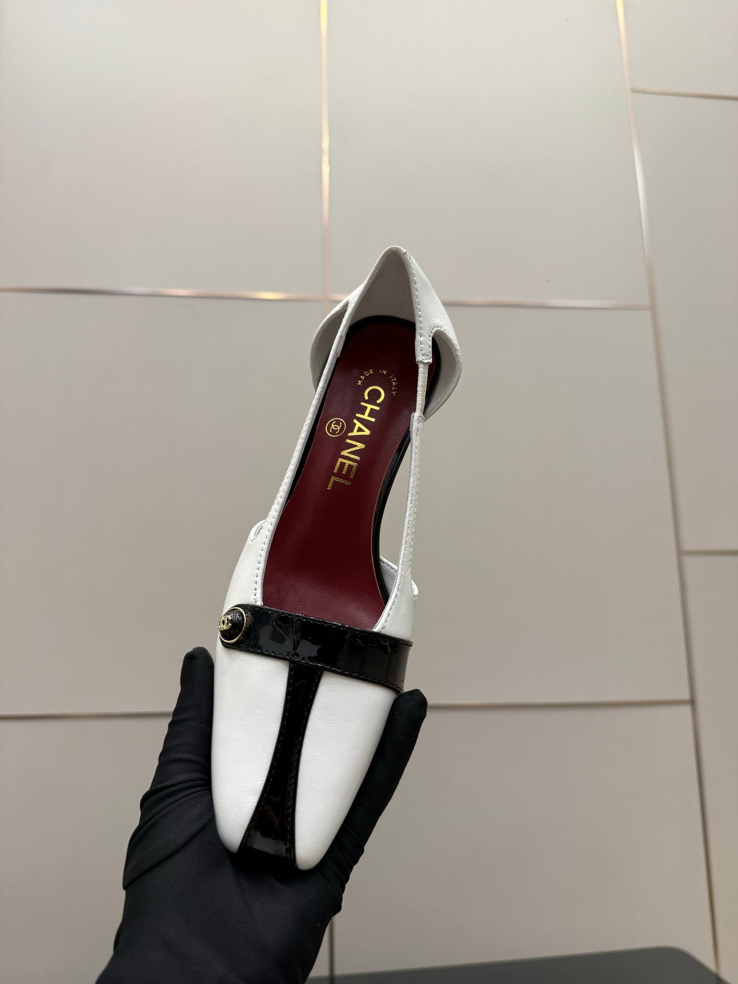 Chanel 2026 Square-Toe Chunky Heel Open-Back Sandals 50mm Leather 791612