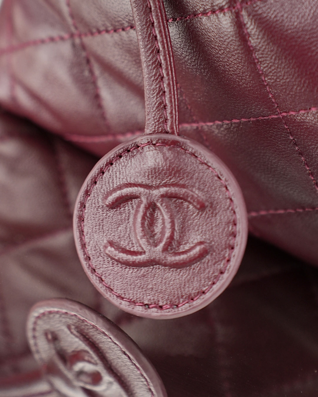 Chanel 26 Drawstring Bag Burgundy Lambskin