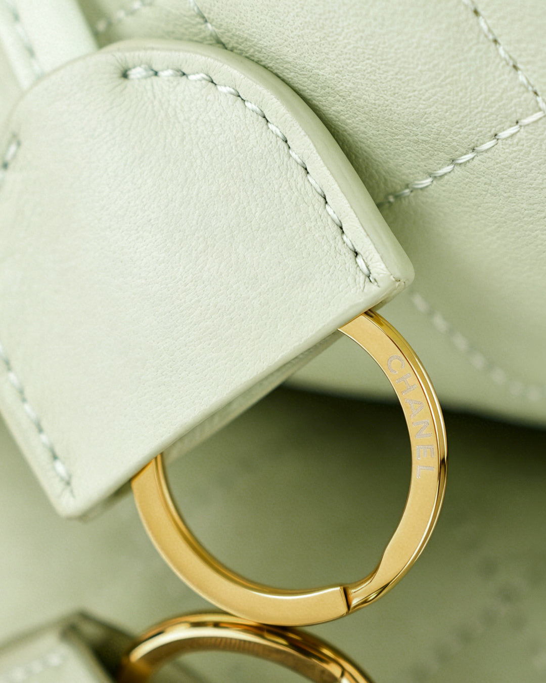 Chanel 26 Drawstring Bag  Light Green Lambskin