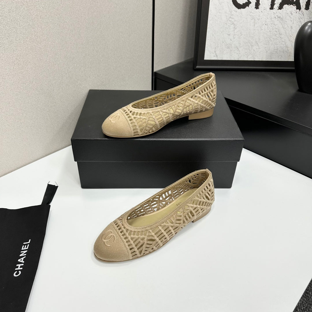 CC 26s Ballet Flats Canvas Leather