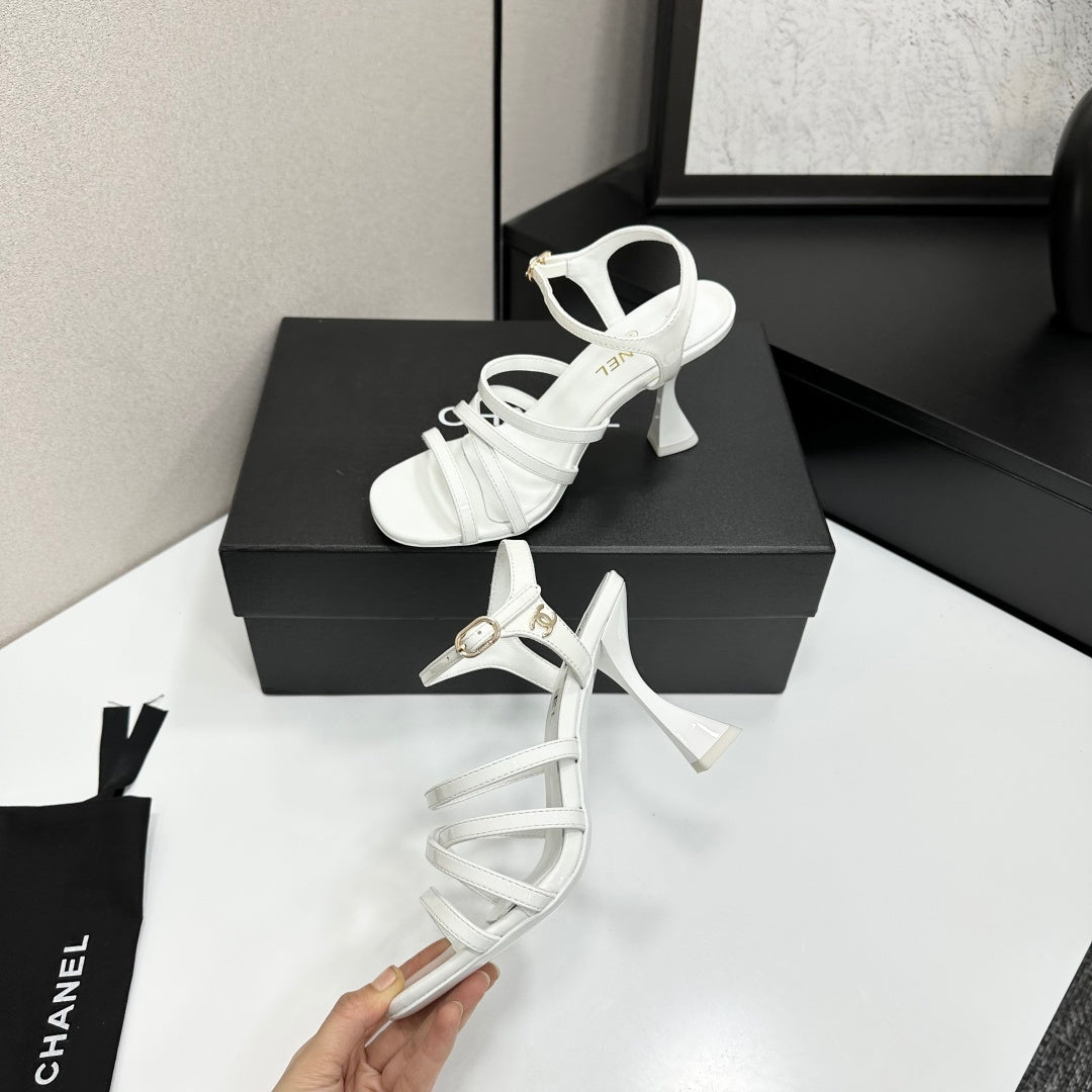 CC 26s High Heel Sandals 80 White Sheepskin  626285