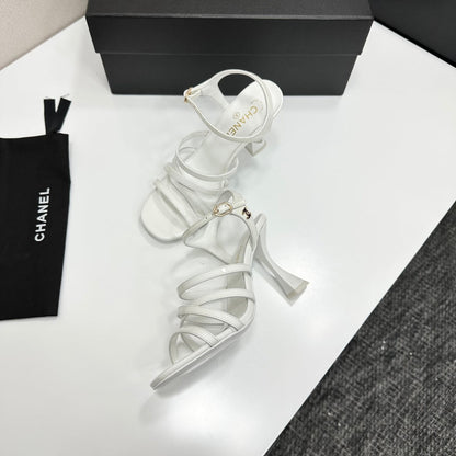 CC 26s High Heel Sandals 80 White Sheepskin  626285