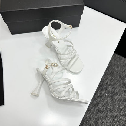 CC 26s High Heel Sandals 80 White Sheepskin  626285