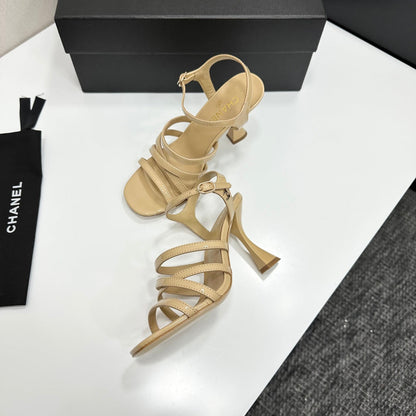CC 26s High Heel Sandals 80 Beige Patent Leather 626287