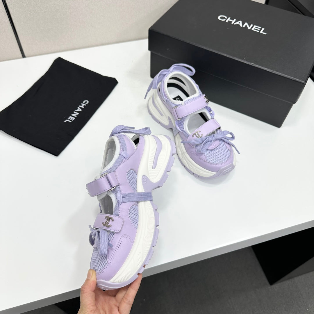 Chanel 2026 Premium Casual Sneakers 55mm Mesh Calfskin 894895
