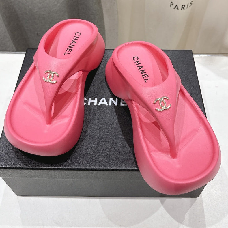 Chanel 2026 Flip-Flops Platform Wedge Heels 794233