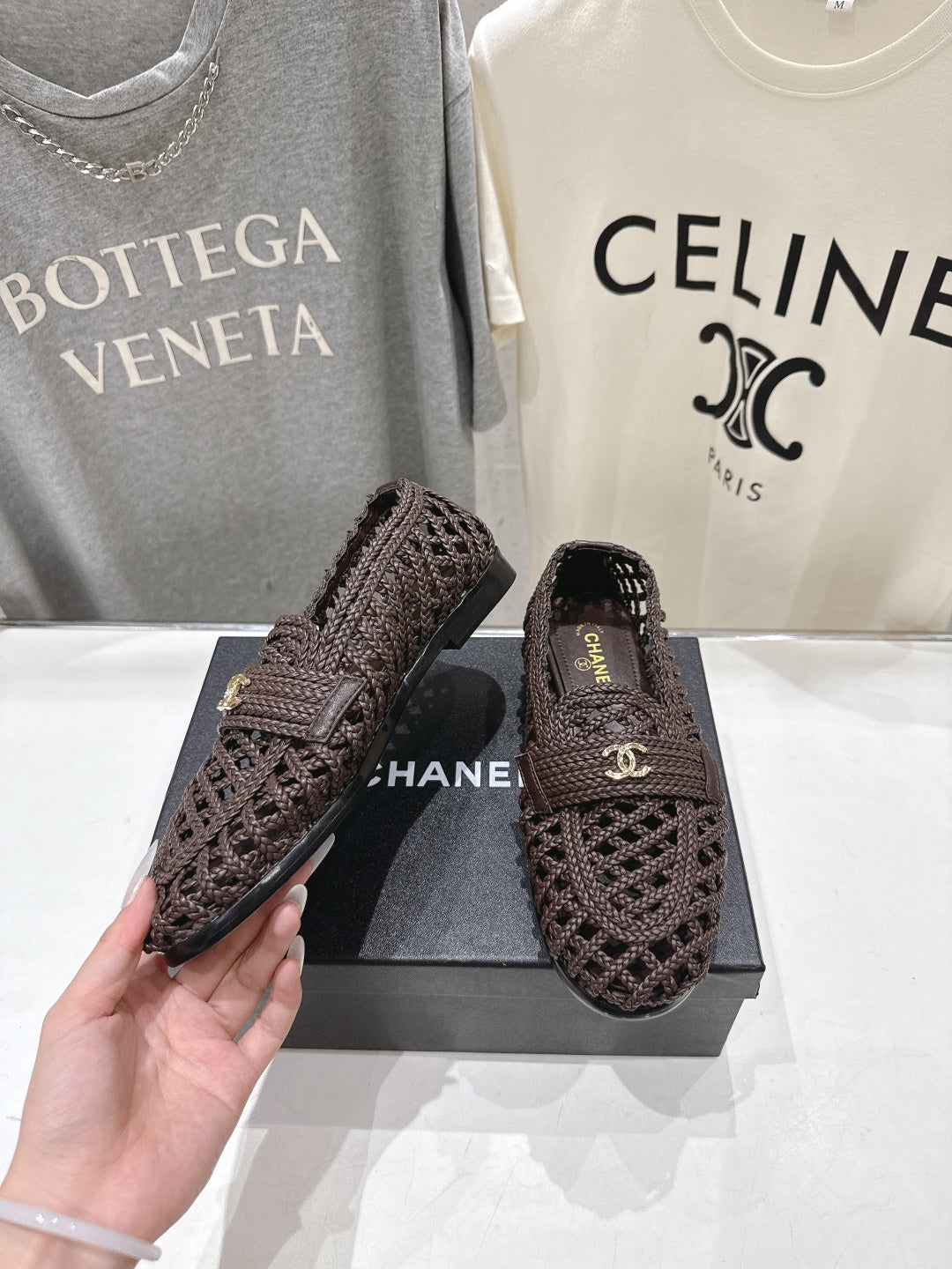 Chanel 2026 Hand-Woven Loafers Chocolate Calfskin 896474