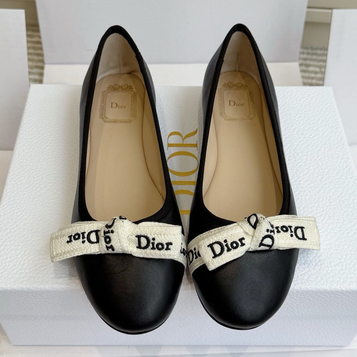 Dior 2026 J'Adior Ballet Flat Black Lambskin 717869