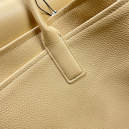 Chanel 2026 Shopping Bag 43cm Yellow Grained Calfskin 286312