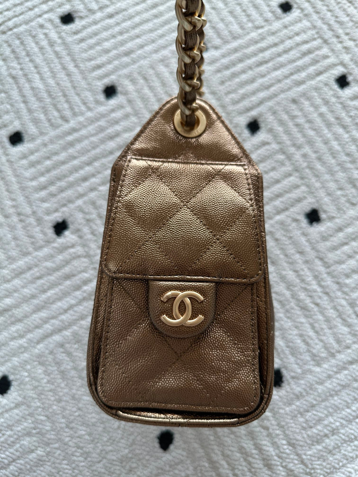 Chanel 25 Hobo Bag 22cm Bronze Calfskin