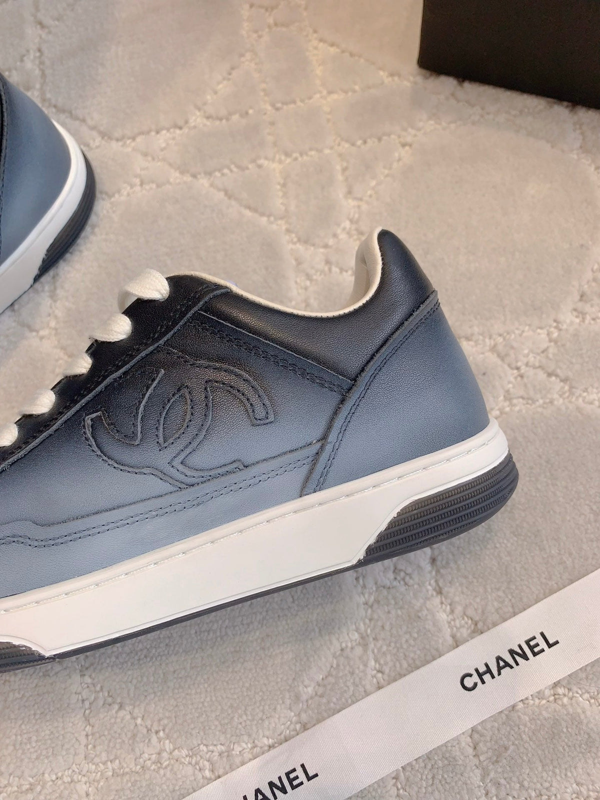 CC 2024 Logo Sneakers Grey Lambskin 906410