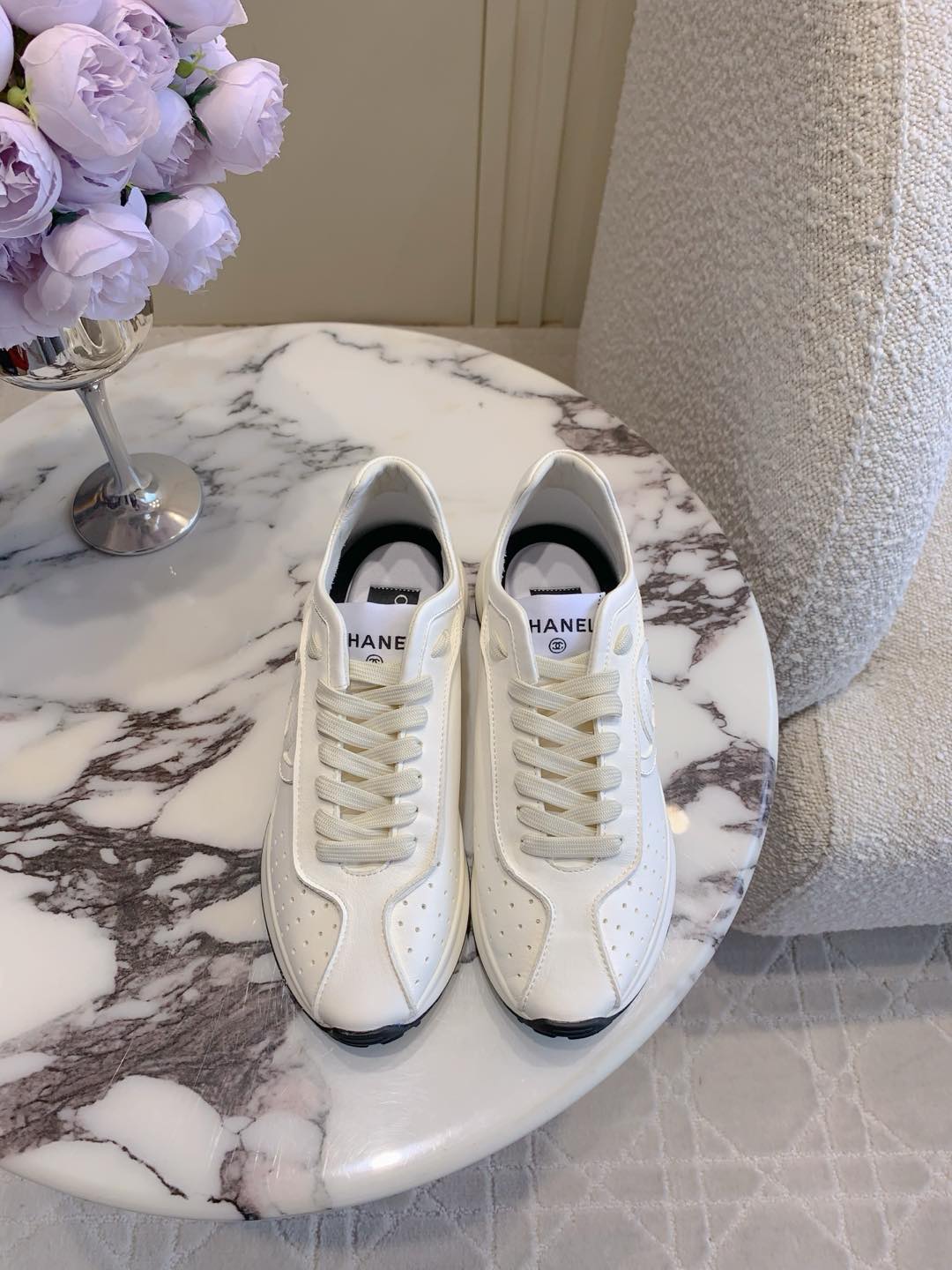 CC 26s Sneakers White Perforated Calfskin 906377