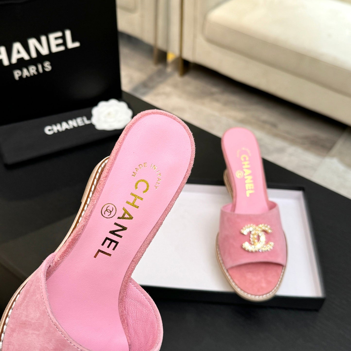 CC 2026 Wedge Sandals 65 Suede