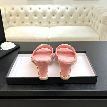 CC 2026 Wedge Sandals 65 Suede
