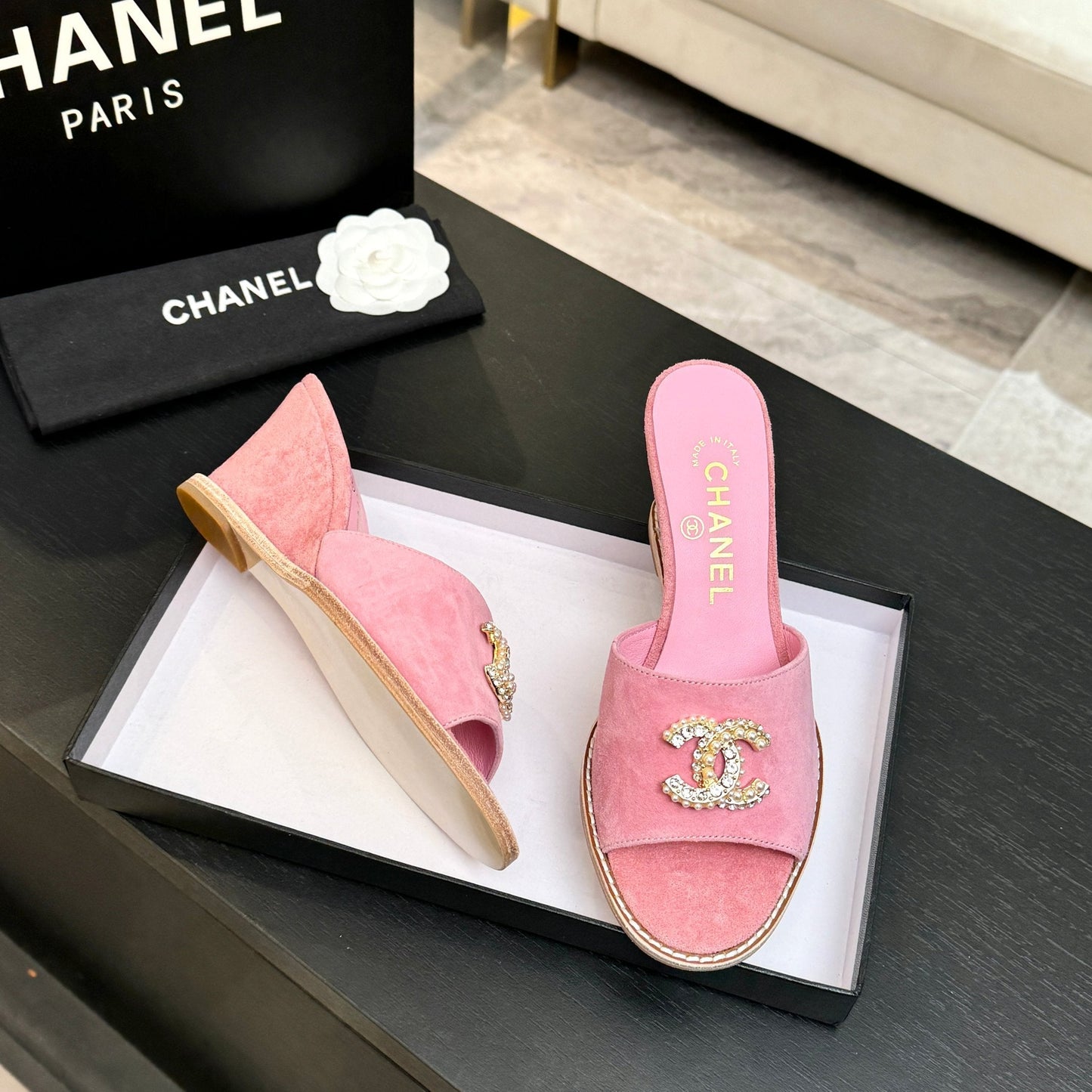 CC 2026 Wedge Sandals 65 Suede